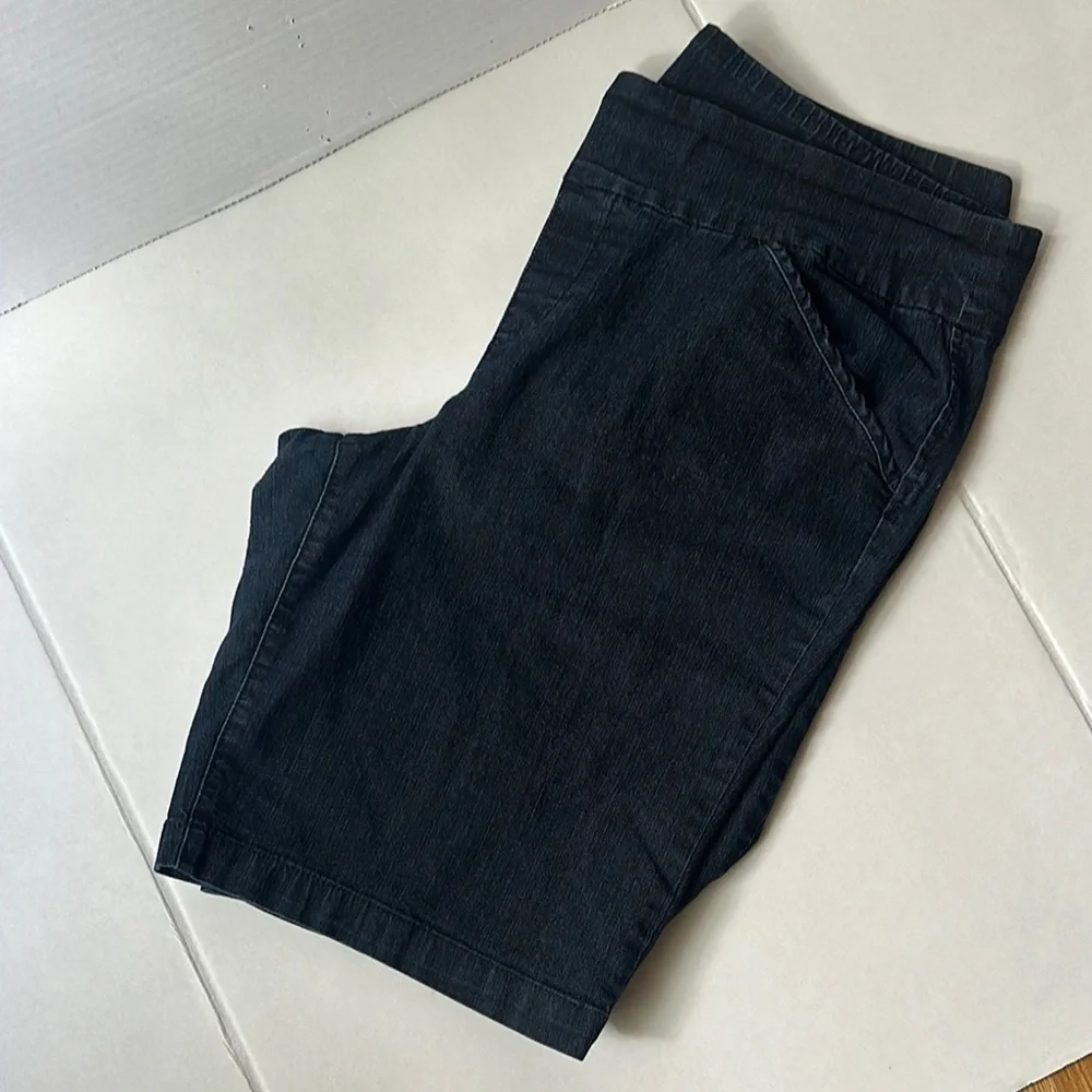 Style & Co High-Waisted Denim Bermuda Shorts - XL - Dark Wash